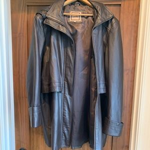 Genuine Leather Anorak Jacket